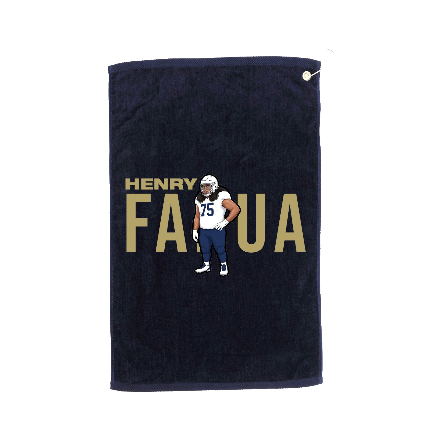 Golf Towel — Player Name in Navy