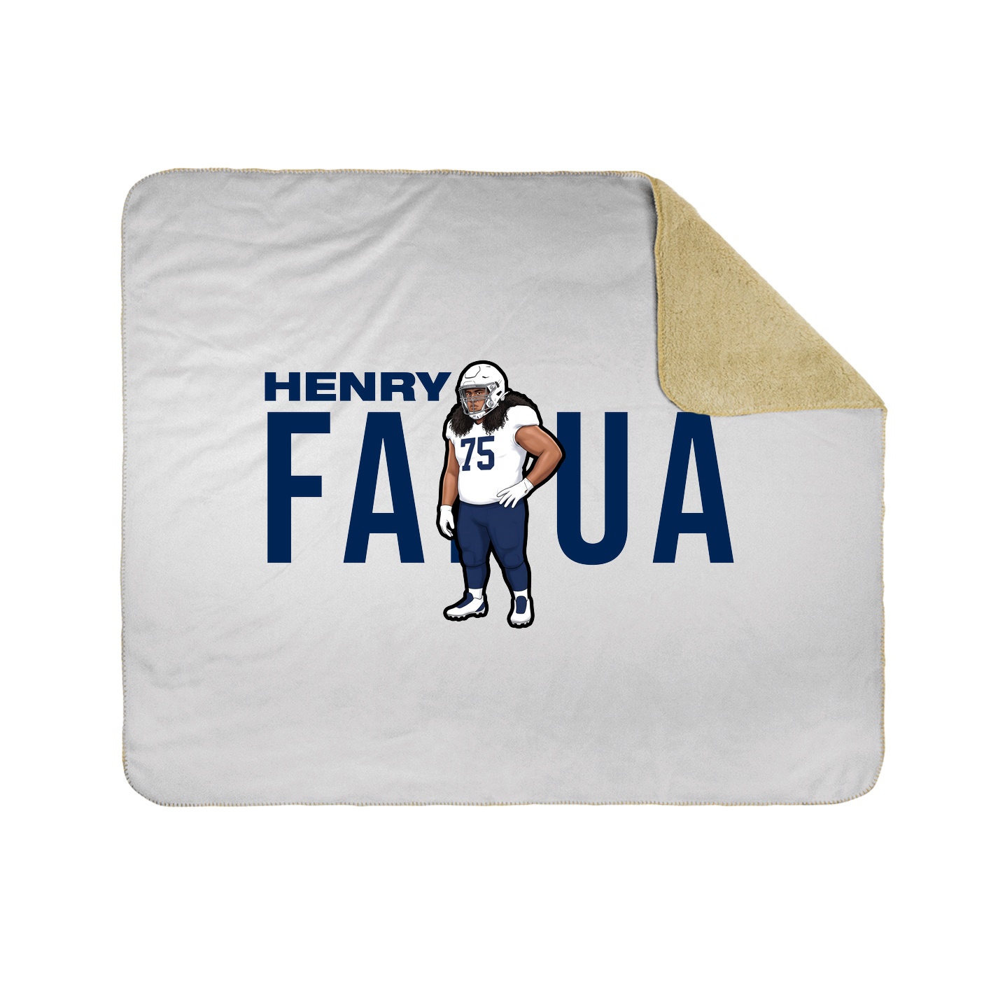 Throw Blanket — Player Name in White