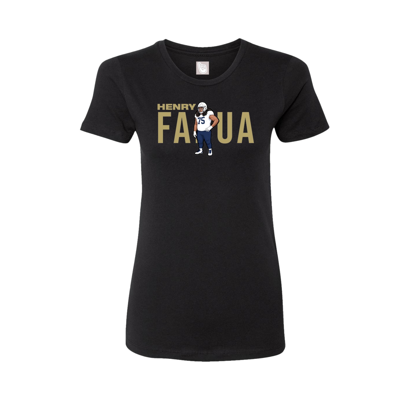 Fitted Women's Tee — Player Name in Black