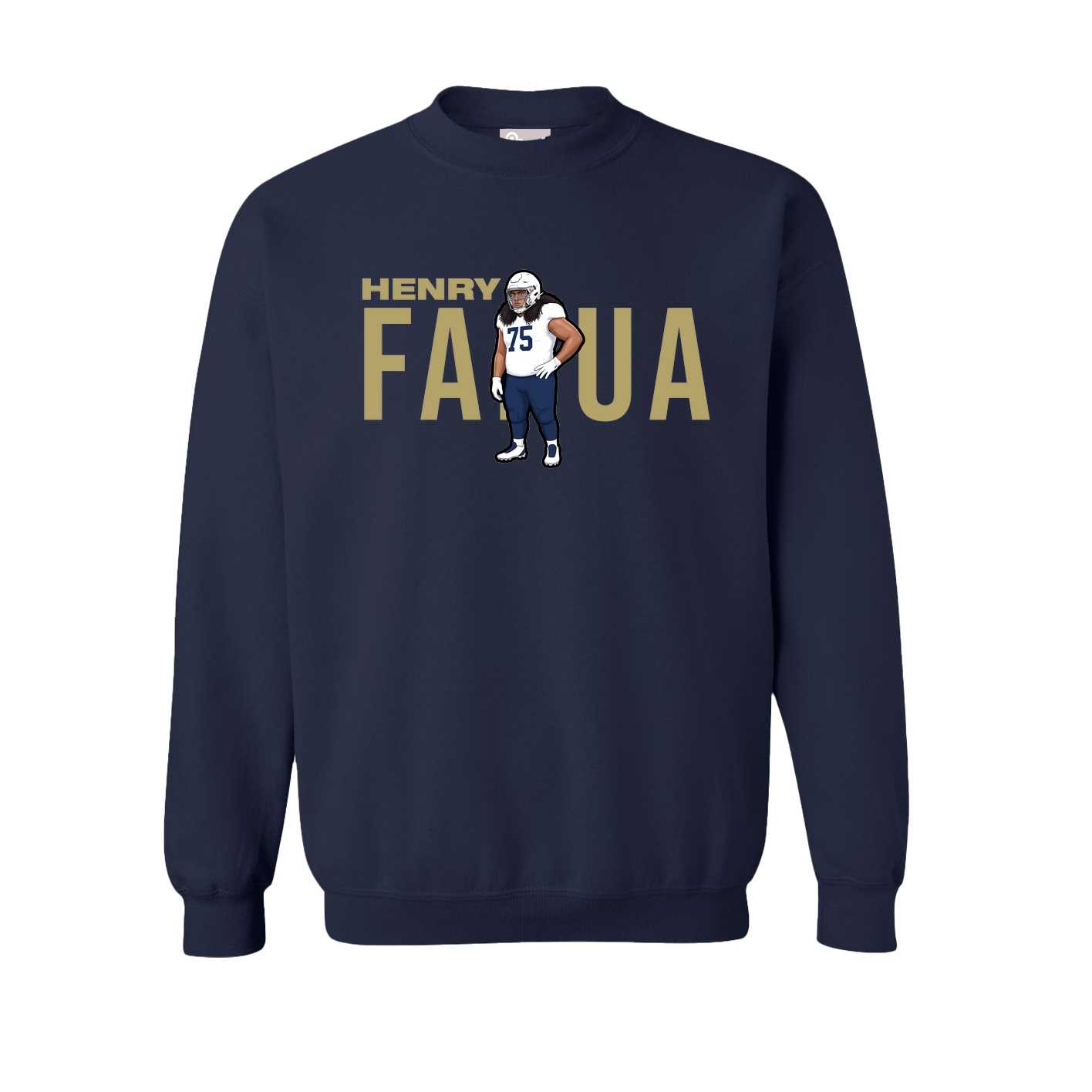 Fleece Crew — Player Name in Navy