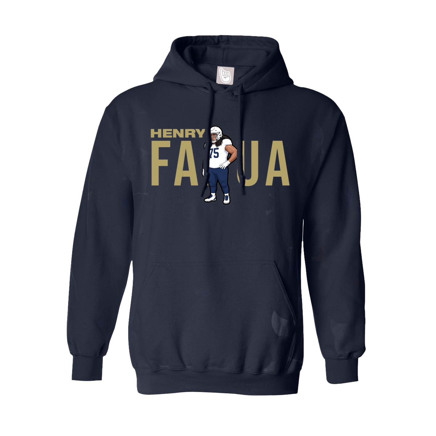 Youth Hoodie — Player Name in Navy