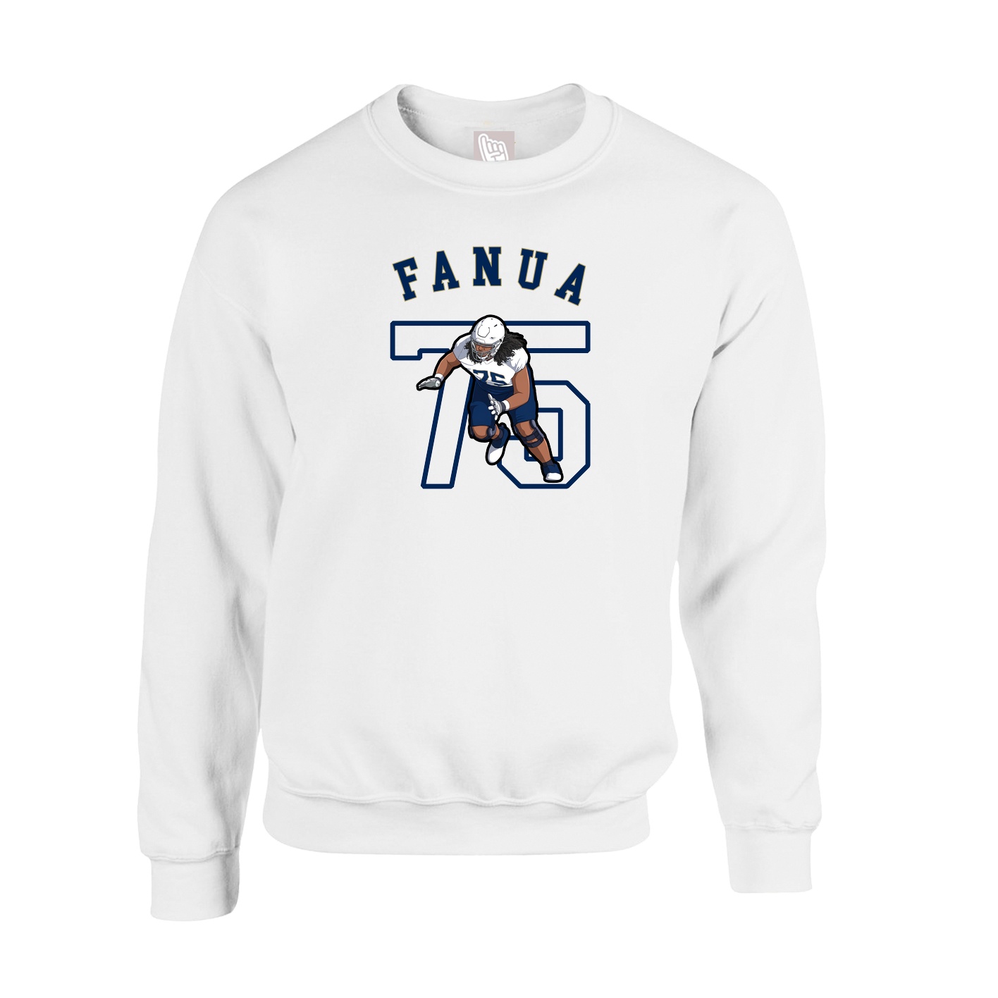 Fleece Crew — Shirsey Arch in White