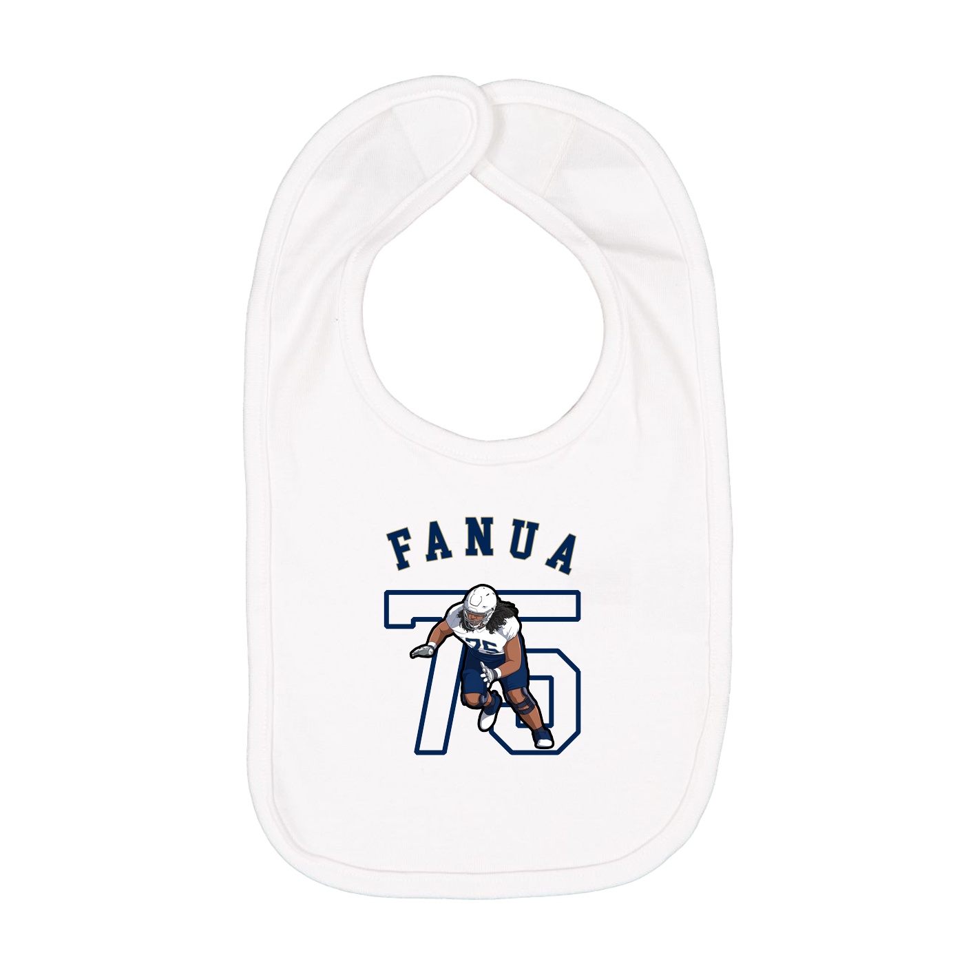 Infant Bib — Shirsey Arch in White