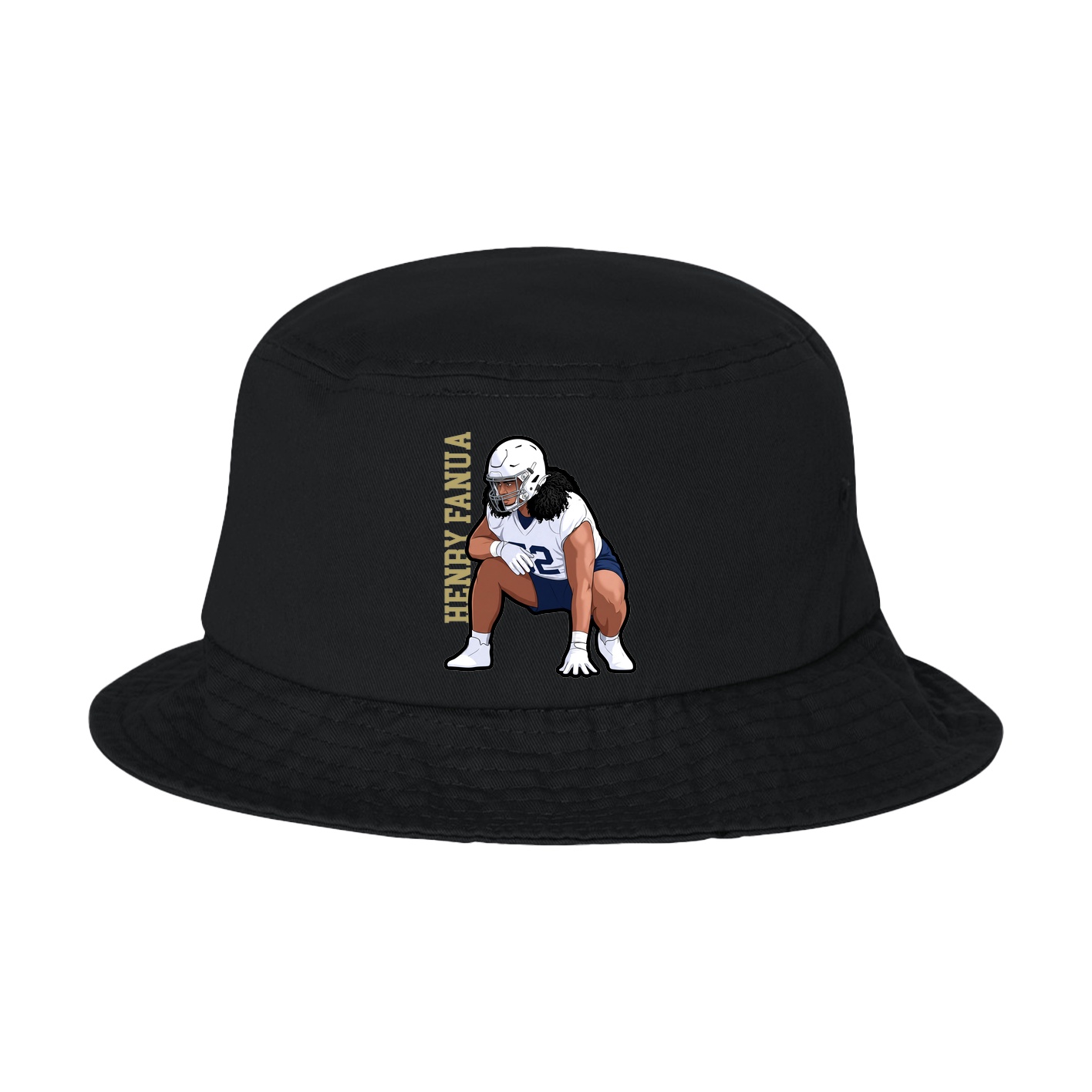 Bucket Cap — Name Vertical in Black
