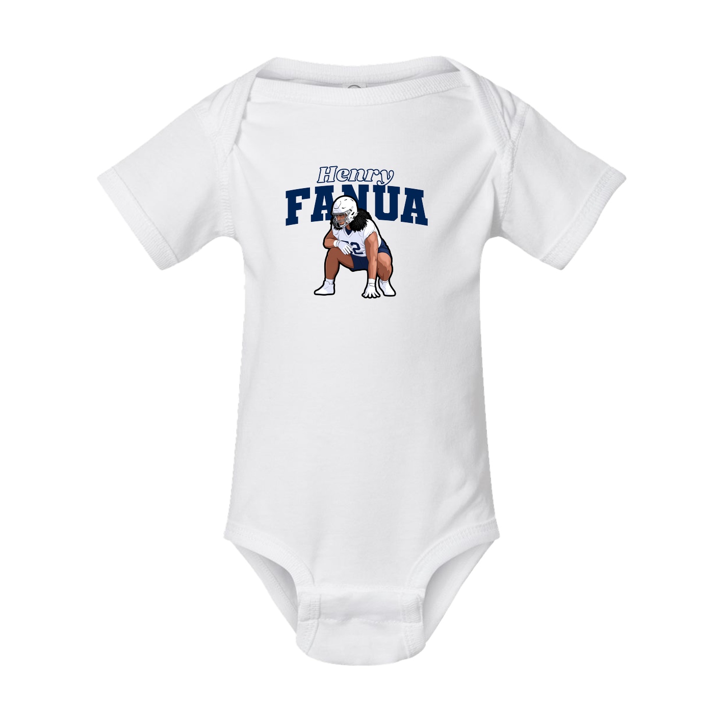 Baby Onesie — Name Arch in White