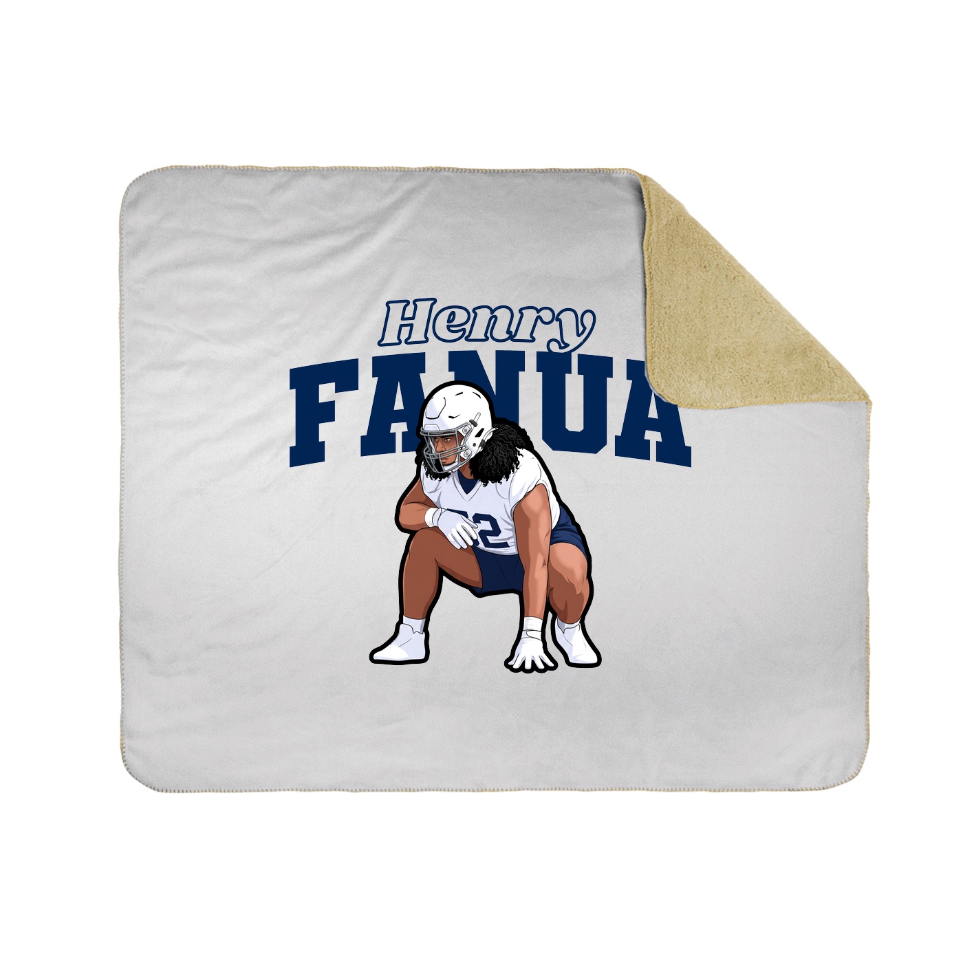 Throw Blanket — Name Arch in White