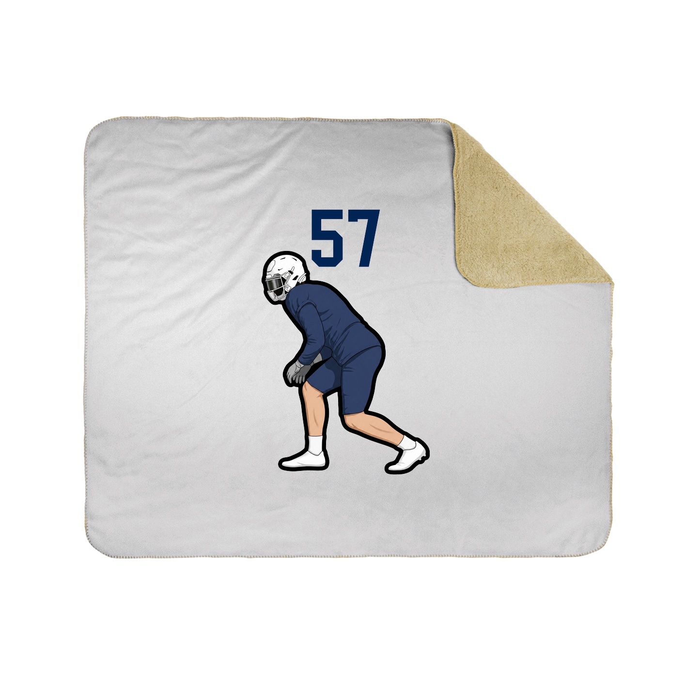 Throw Blanket — Number Top in White