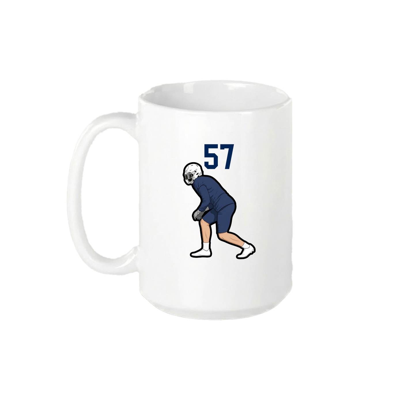 15oz Coffee Mug — Number Top in White