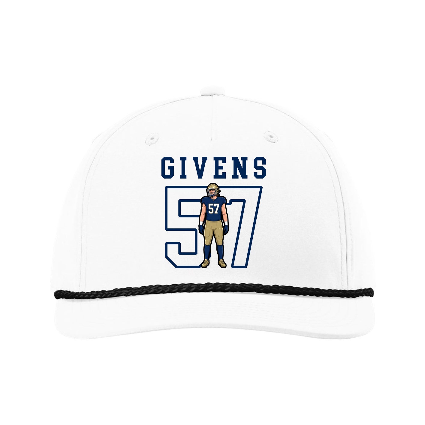 Five-Panel Classic Rope Cap — Shirsey in White