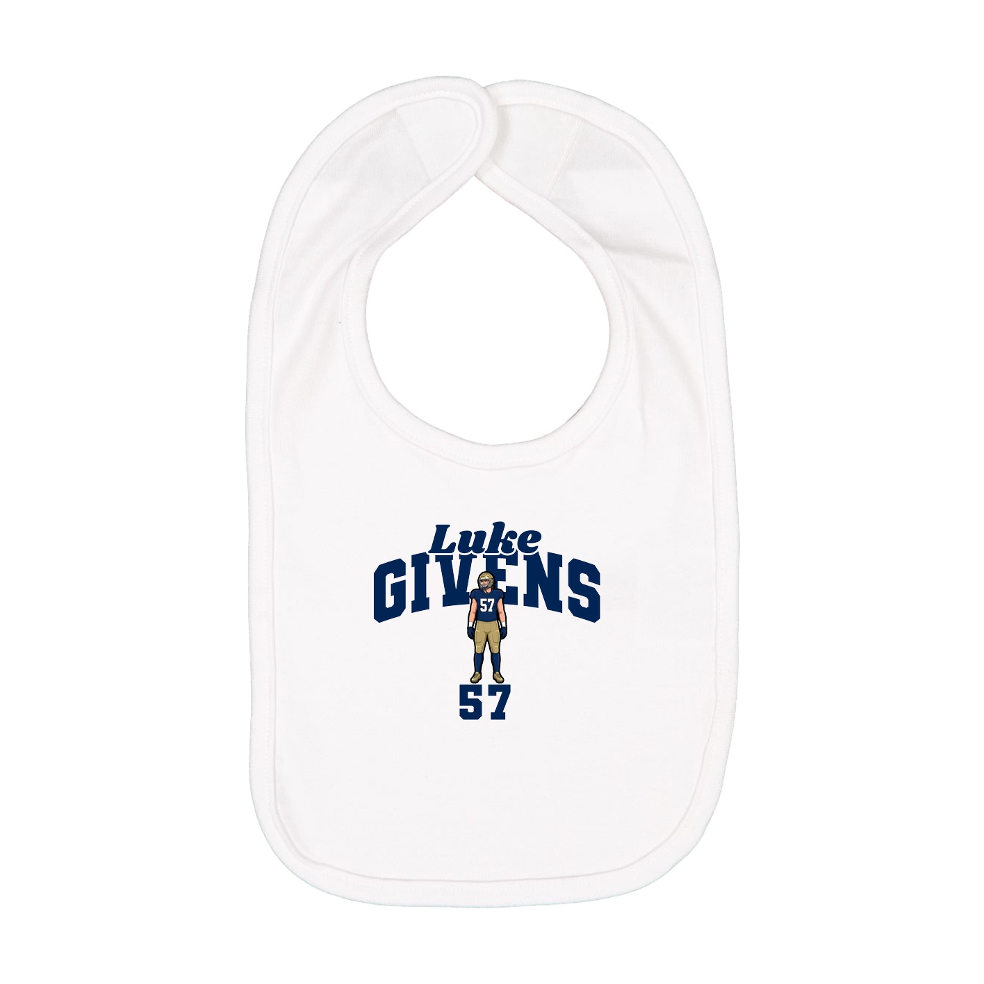 Infant Bib — Signature Arch in White