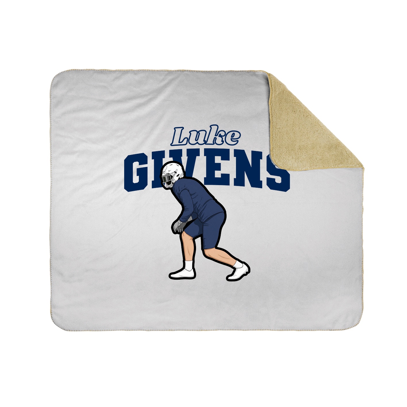Throw Blanket — Name Arch in White