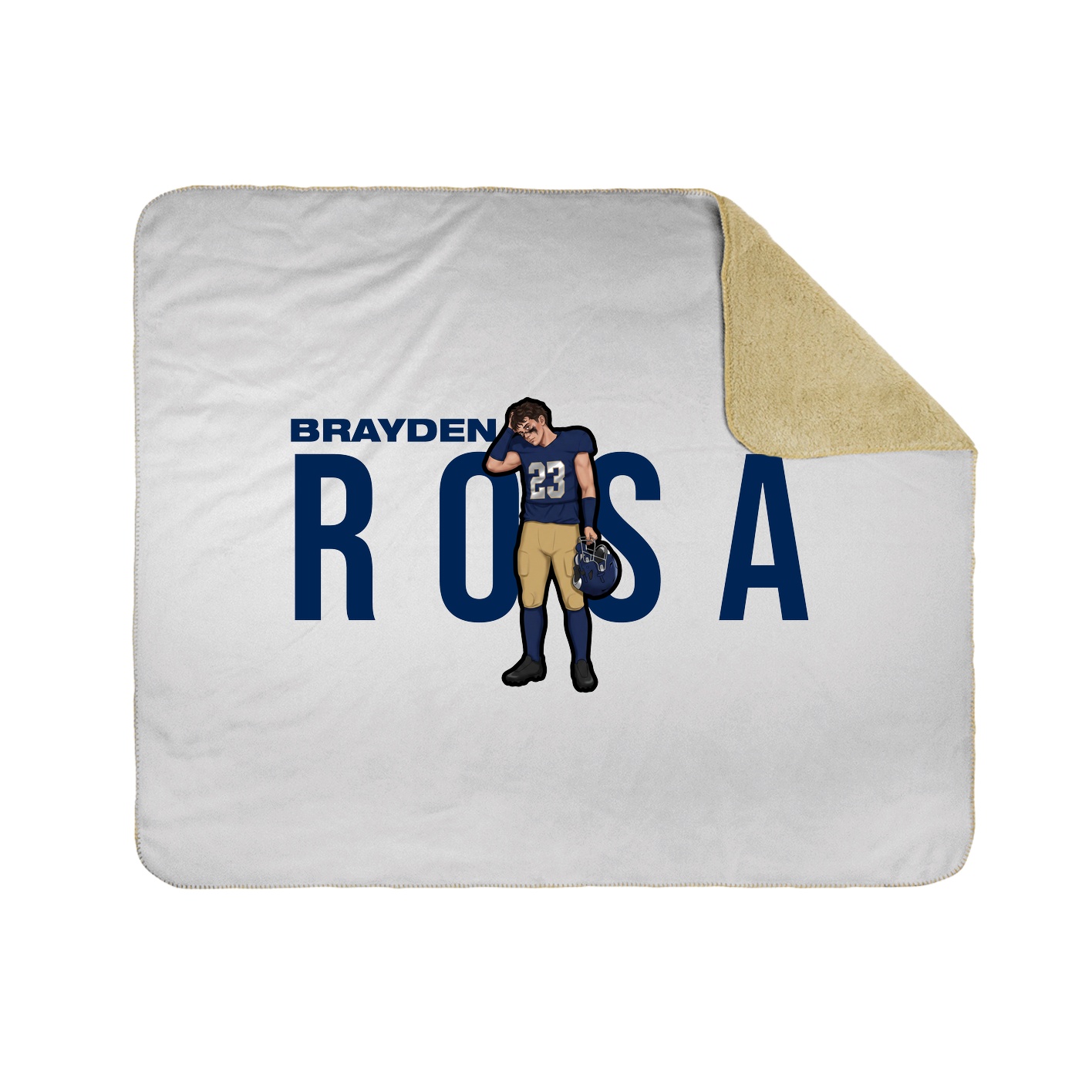 Throw Blanket — Player Name in White
