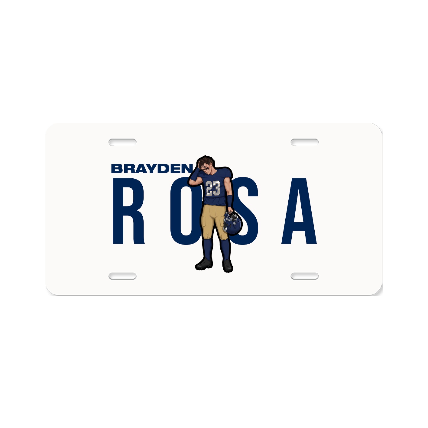 License Plate — Player Name in Classic
