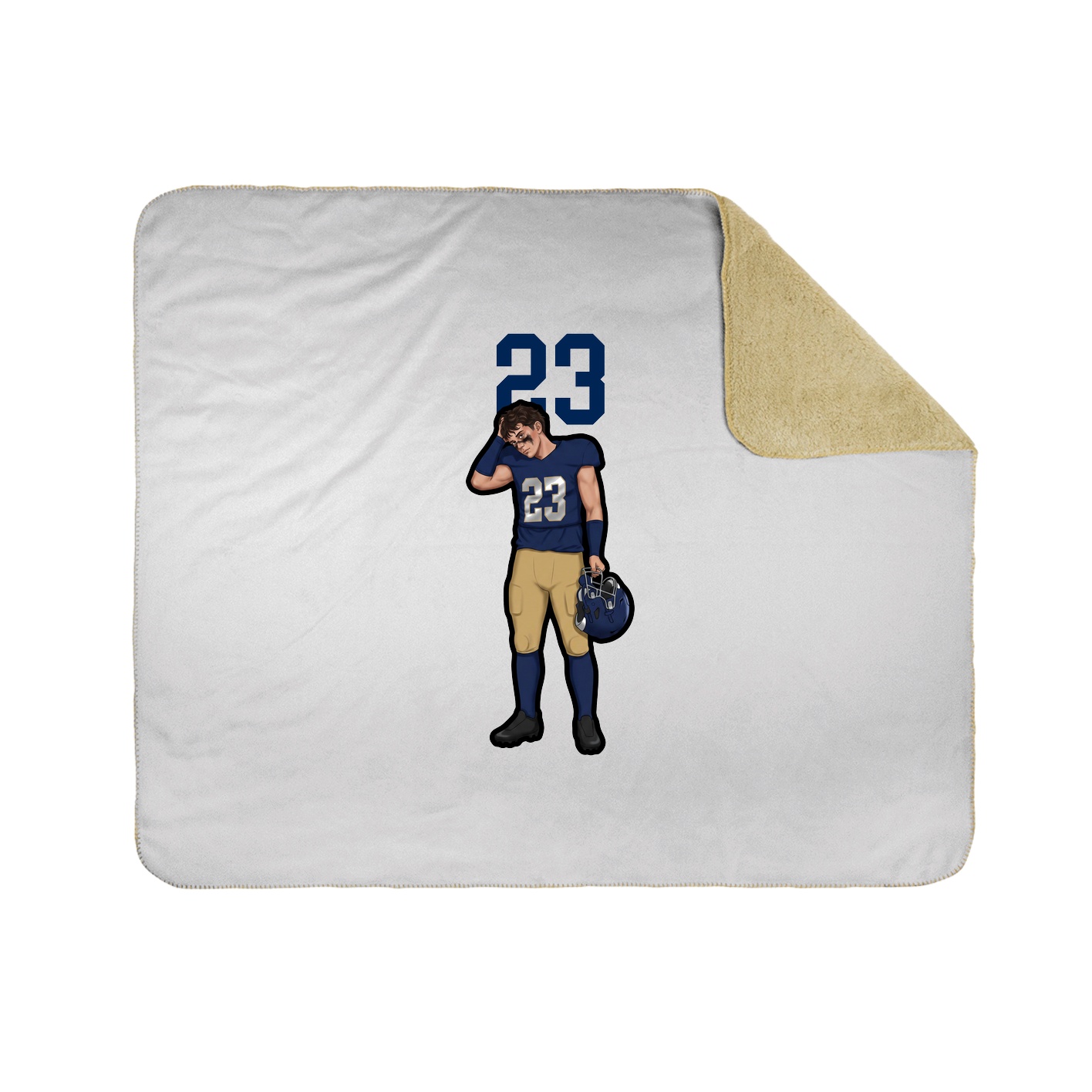 Throw Blanket — Number Top in White