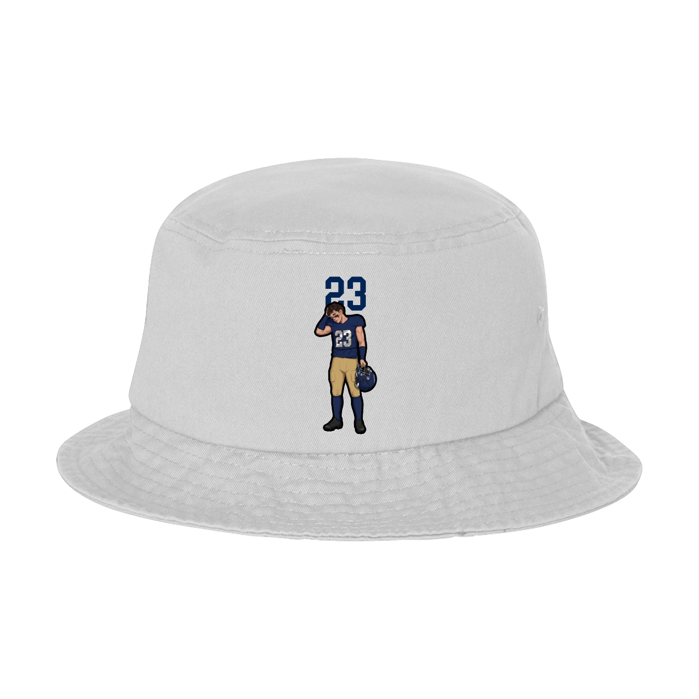Bucket Cap — Number Top in White