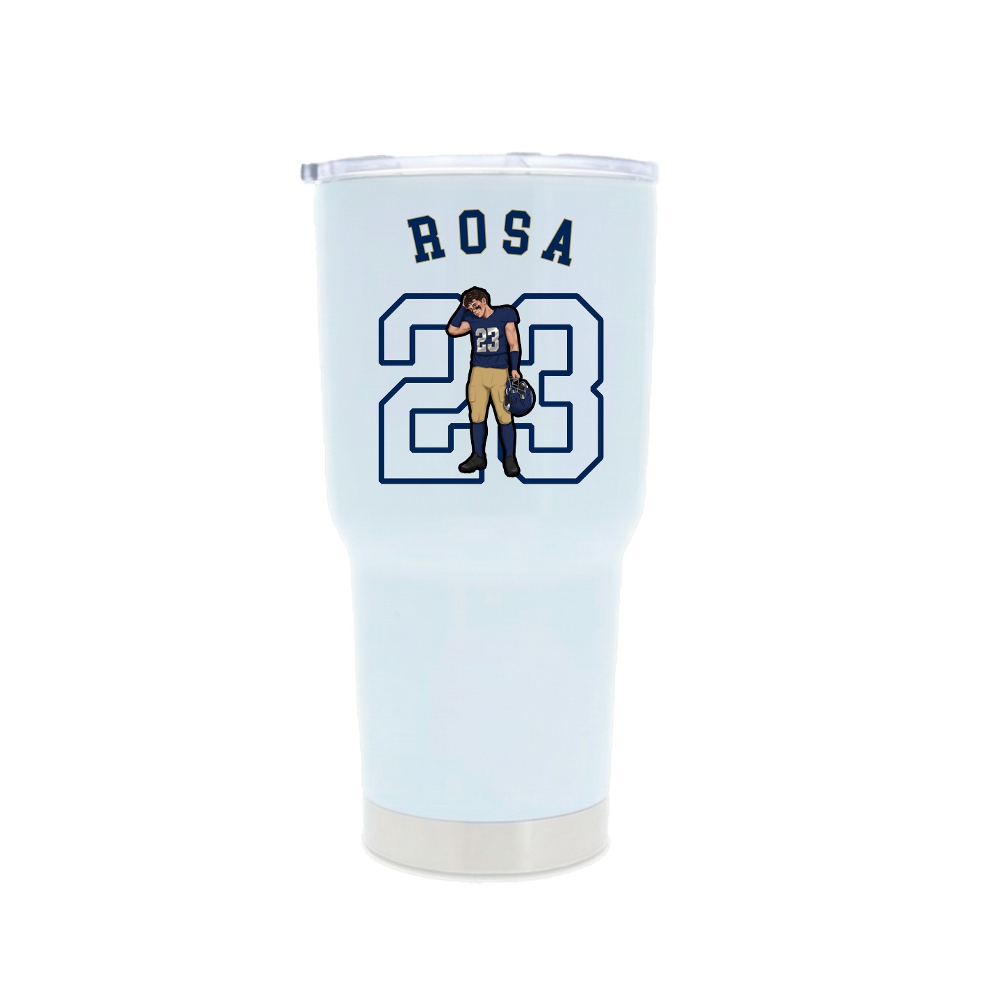 30oz Stainless Steel Tumbler — Shirsey Arch in White