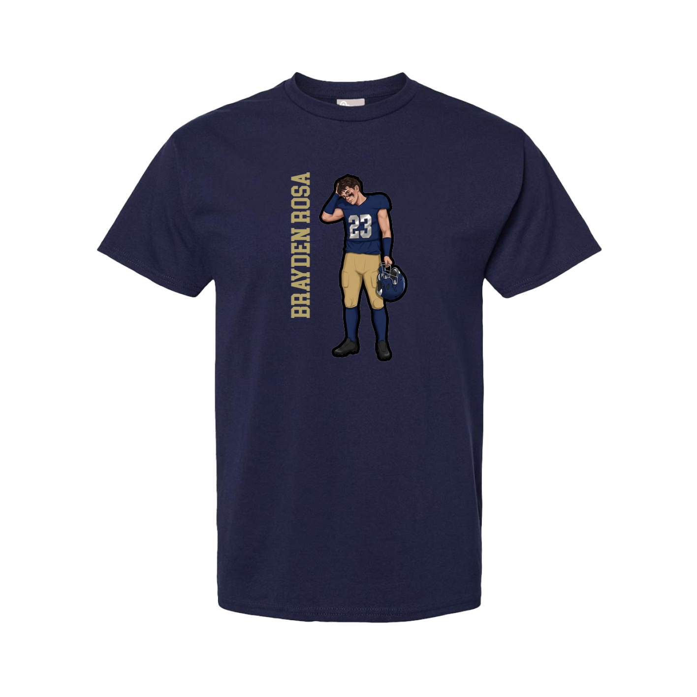 Tee — Name Vertical in Navy