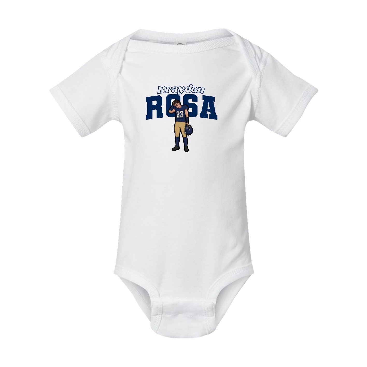 Baby Onesie — Name Arch in White
