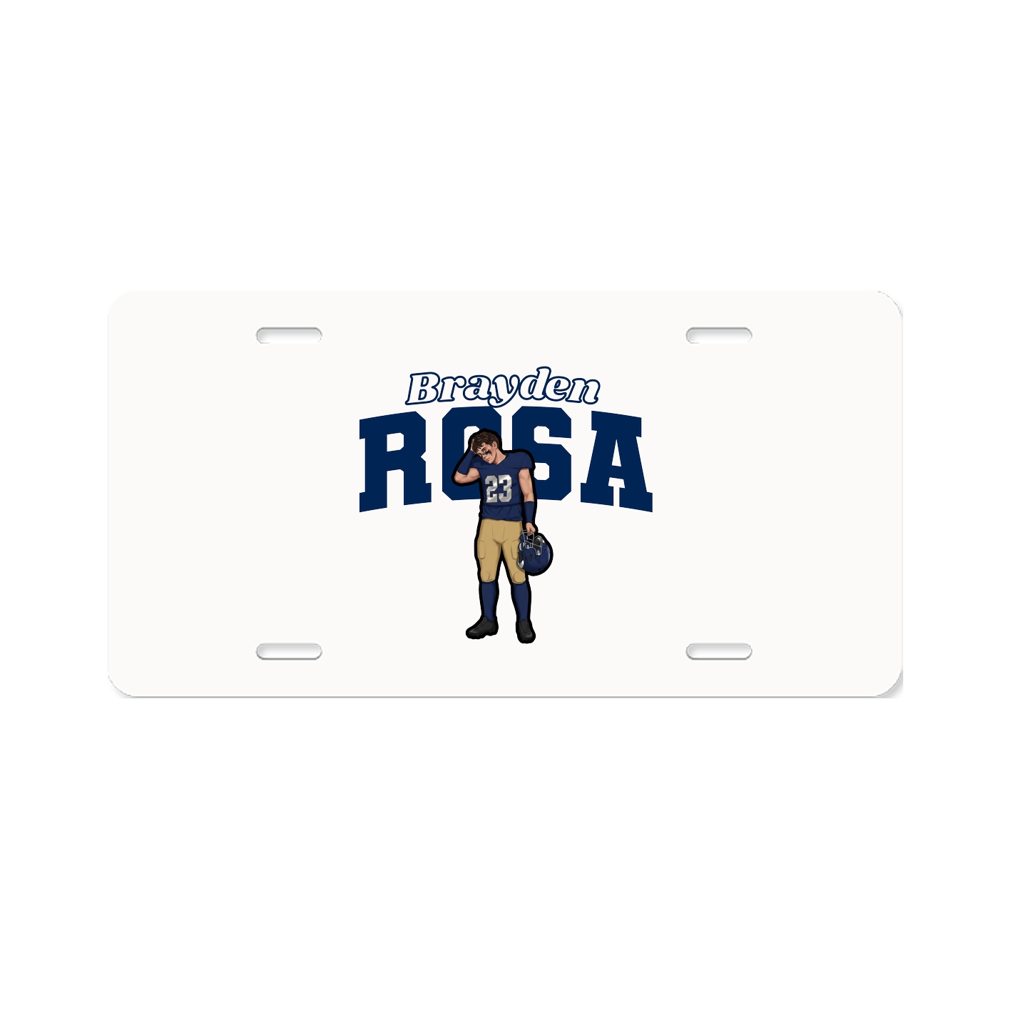 License Plate — Name Arch in Classic