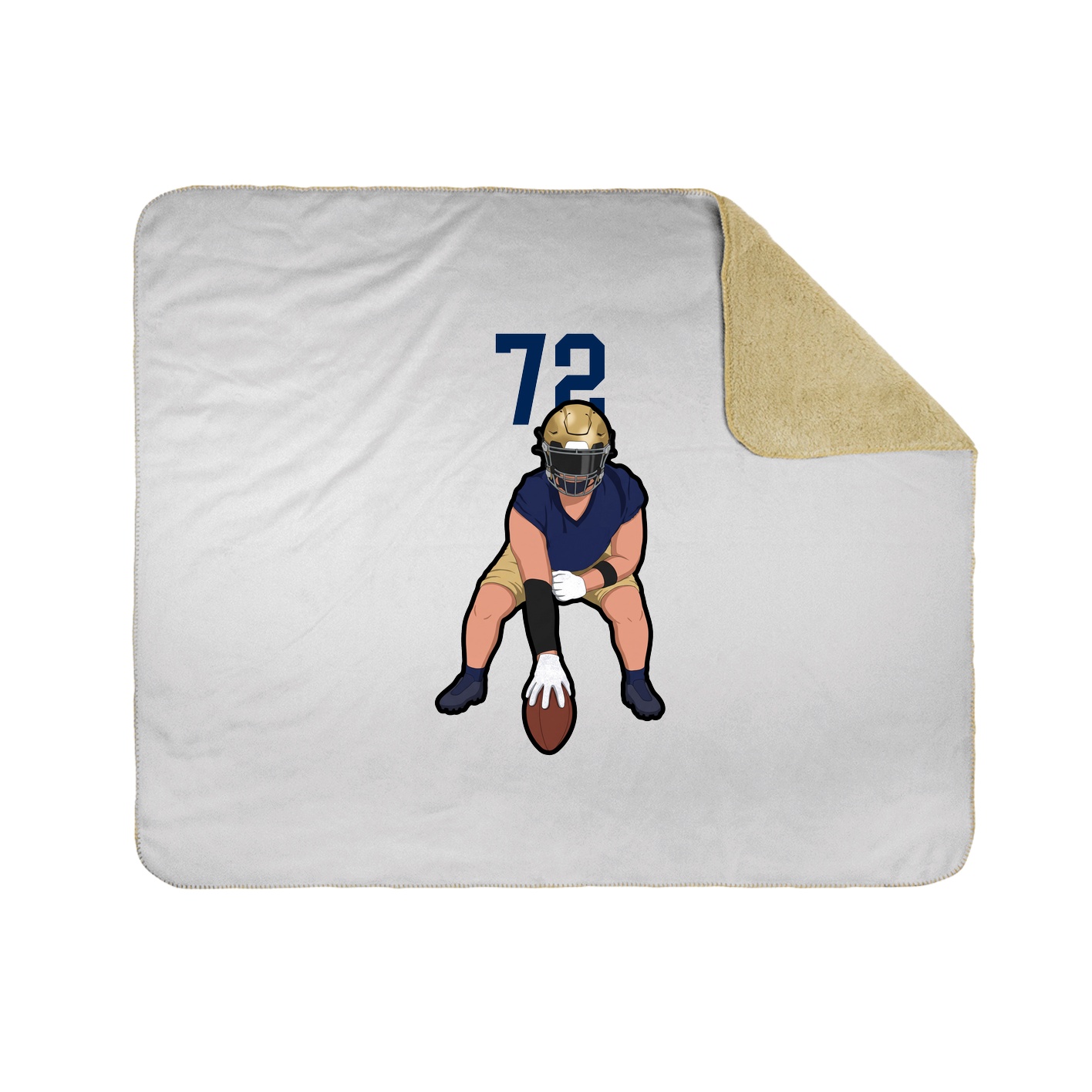 Throw Blanket — Number Top in White
