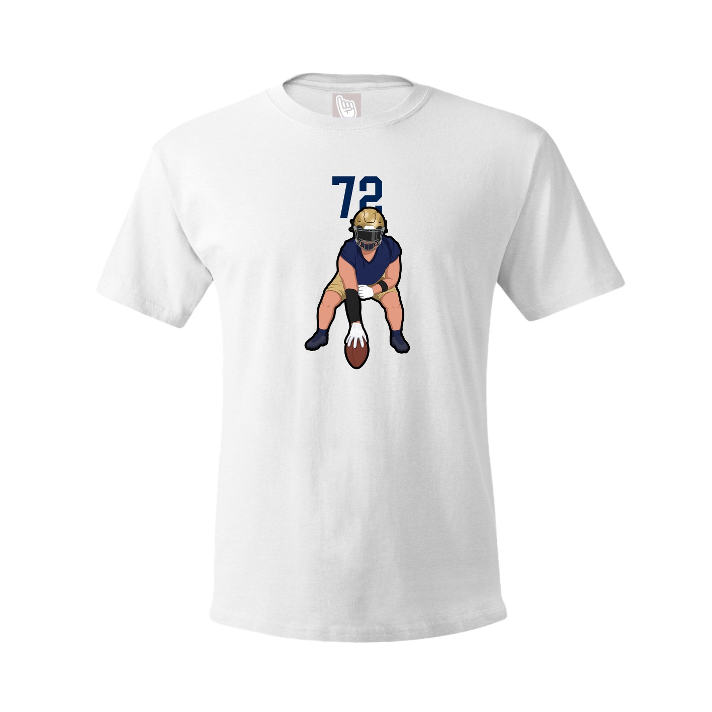 Youth Tee — Number Top in White