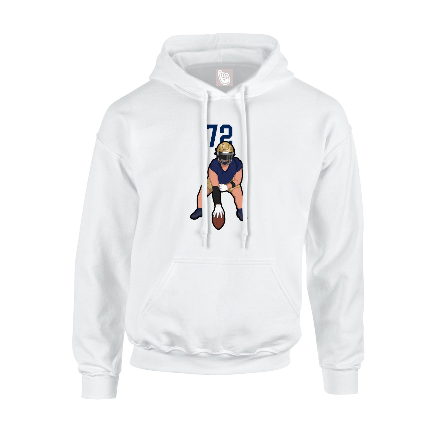Hoodie — Number Top in White