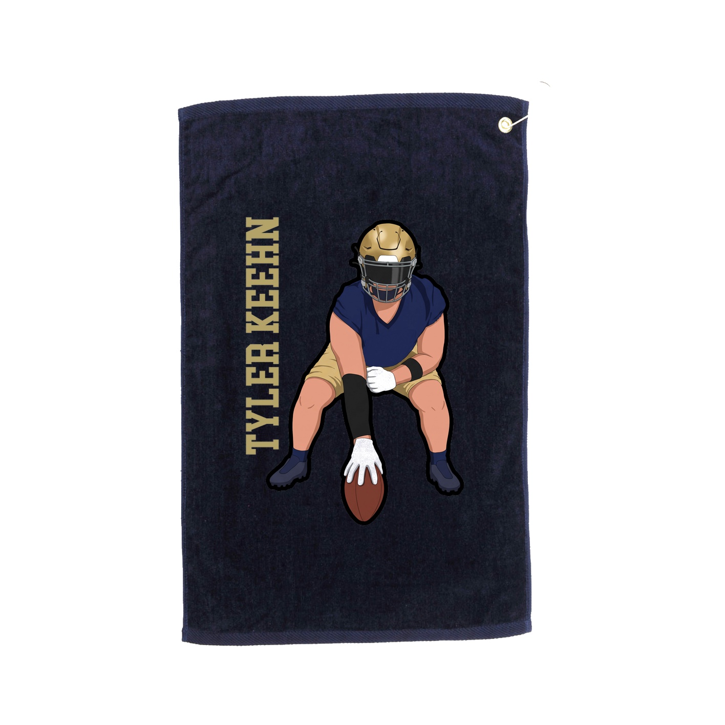 Golf Towel — Name Vertical in Navy