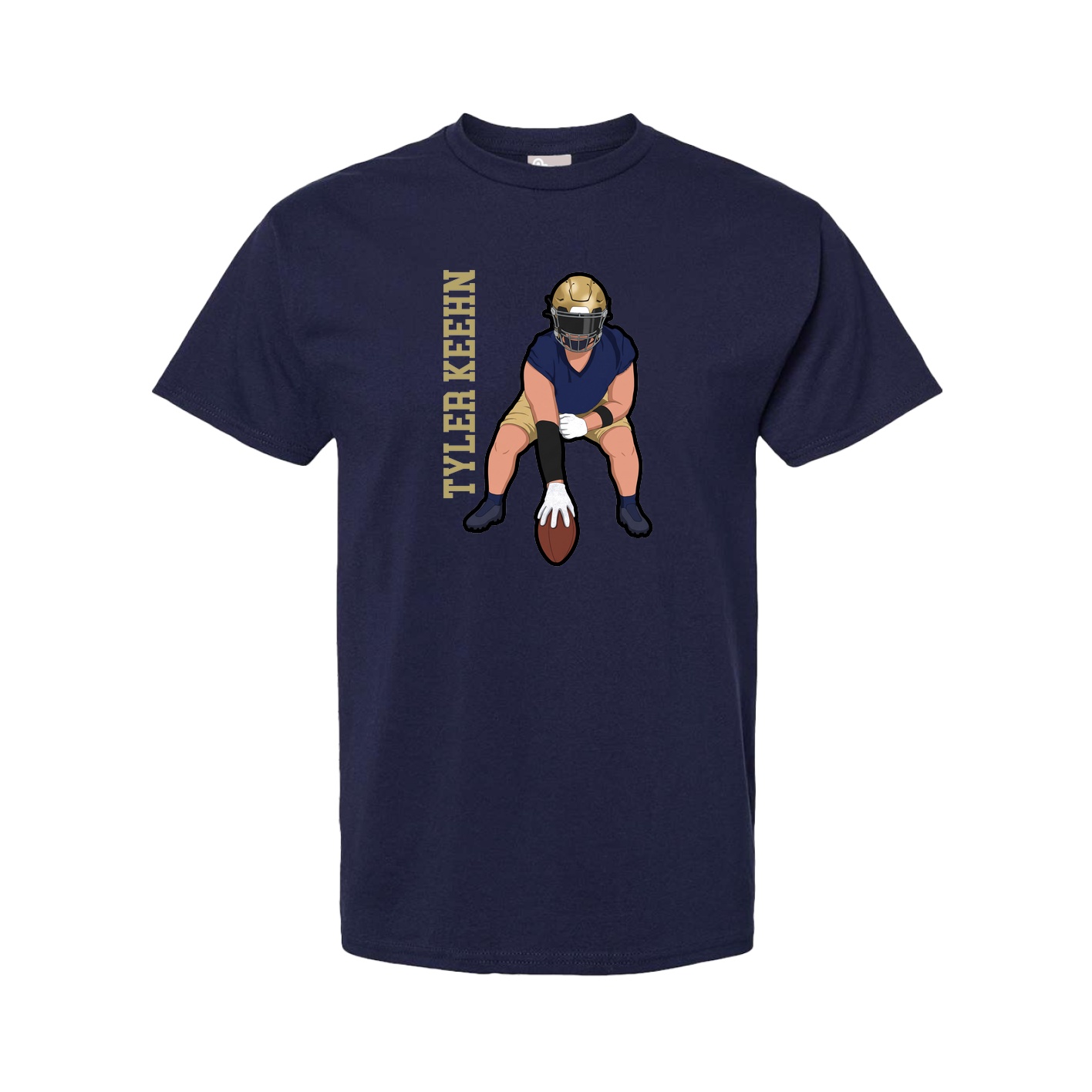 Tee — Name Vertical in Navy