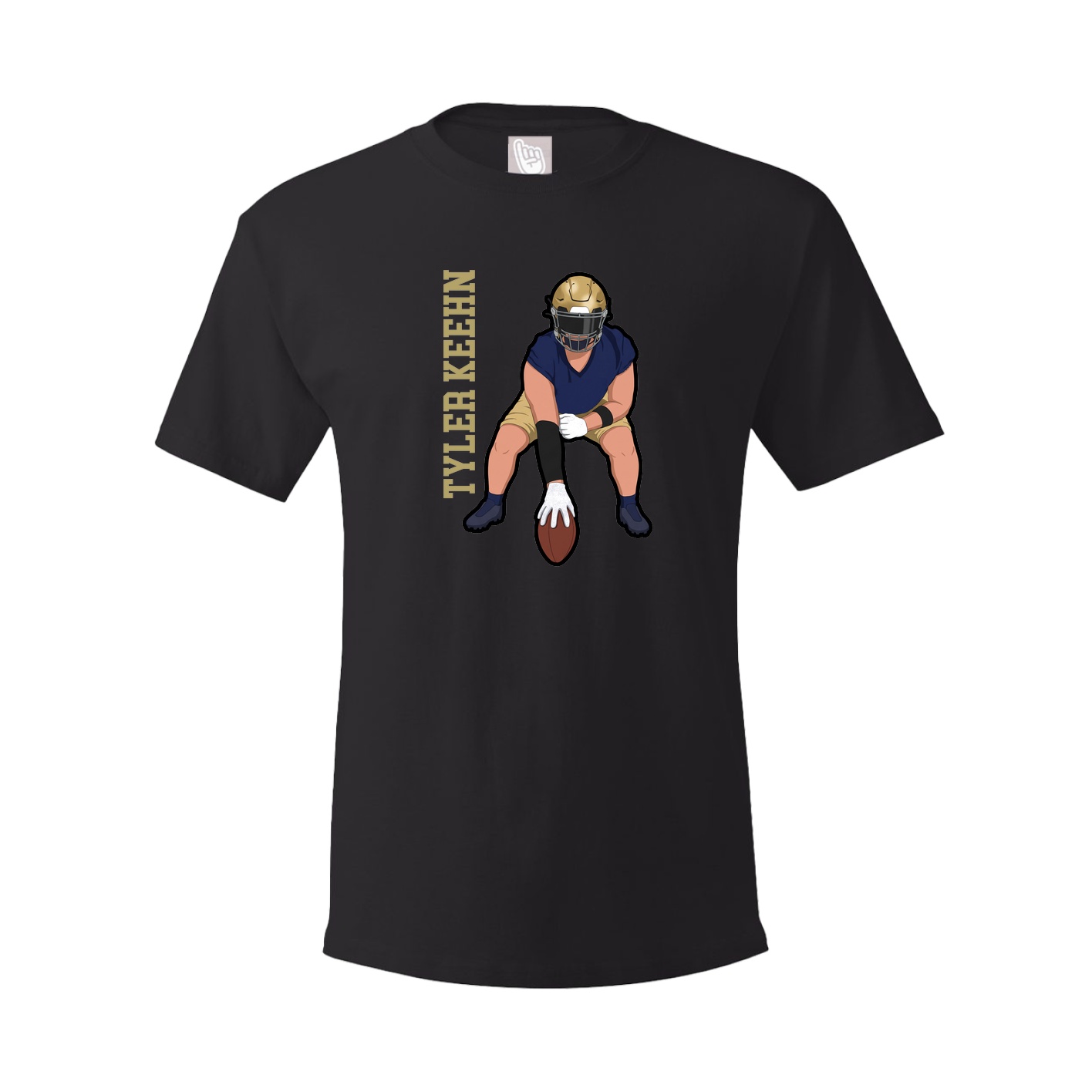 Youth Tee — Name Vertical in Black