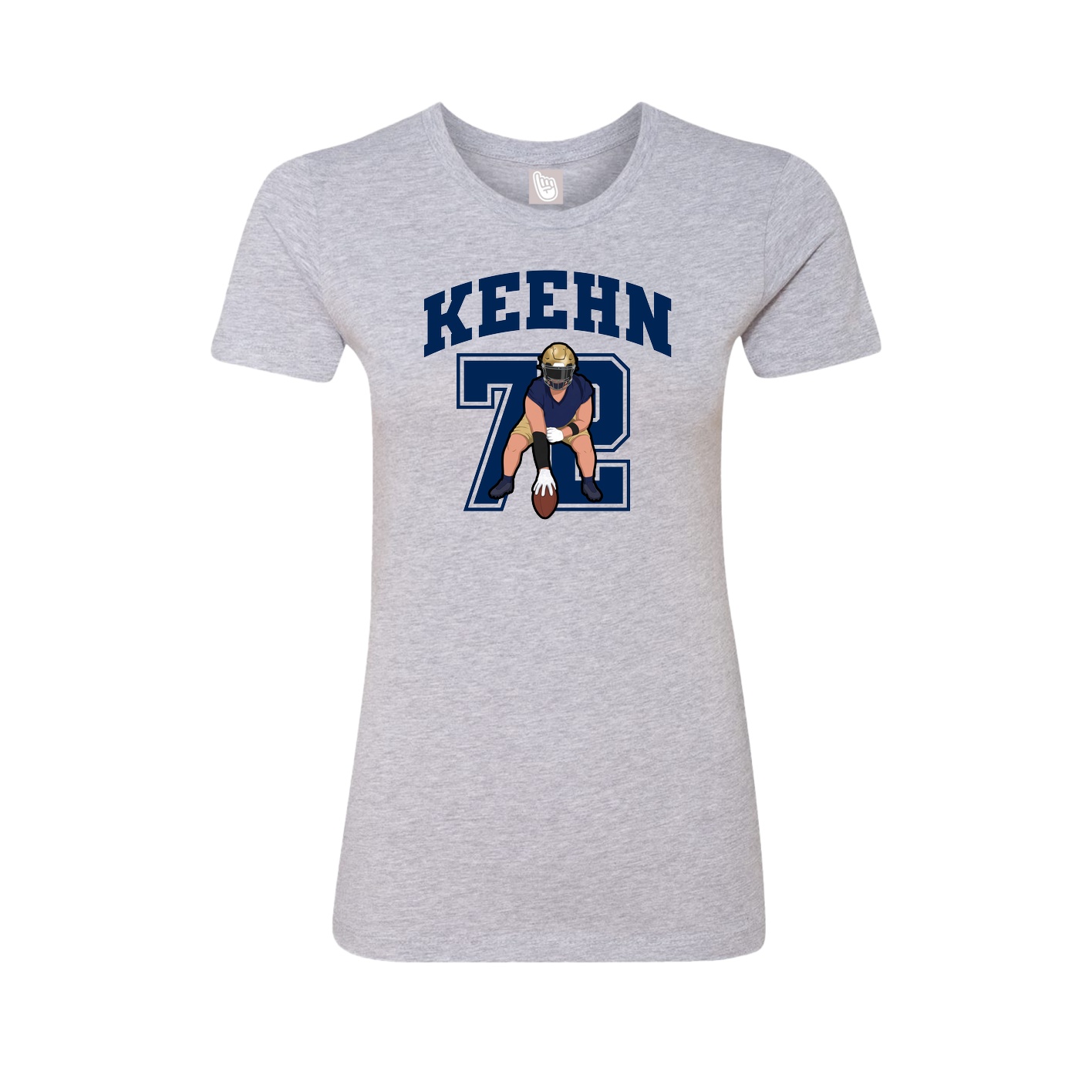 Fitted Women's Tee — Number in Grey