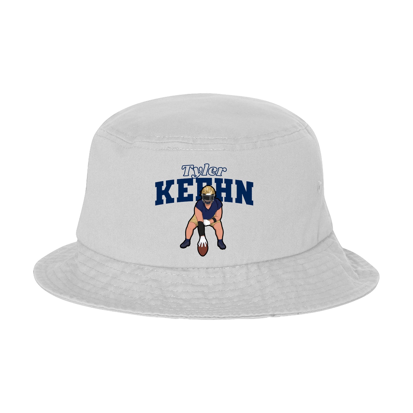 Bucket Cap — Name Arch in White