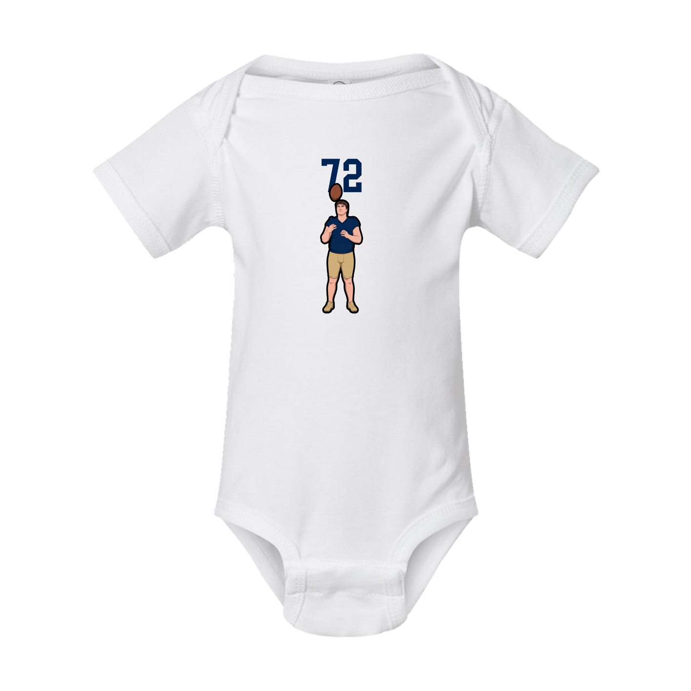 Baby Onesie — Number Top in White