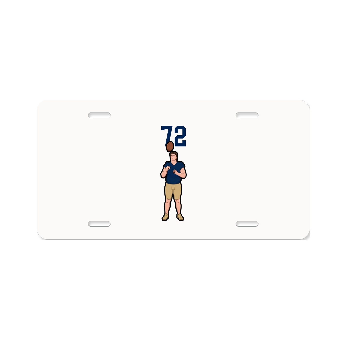 License Plate — Number Top in Classic