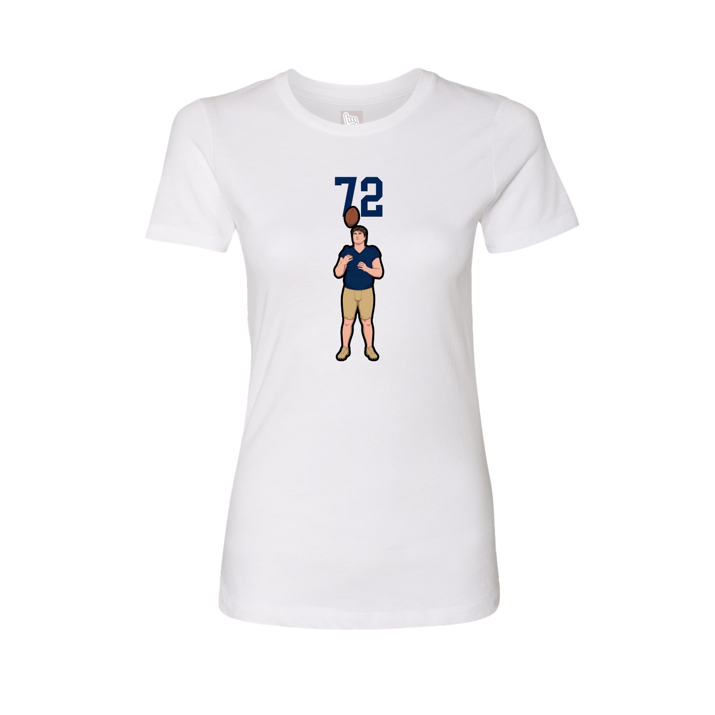 Fitted Women's Tee — Number Top in White