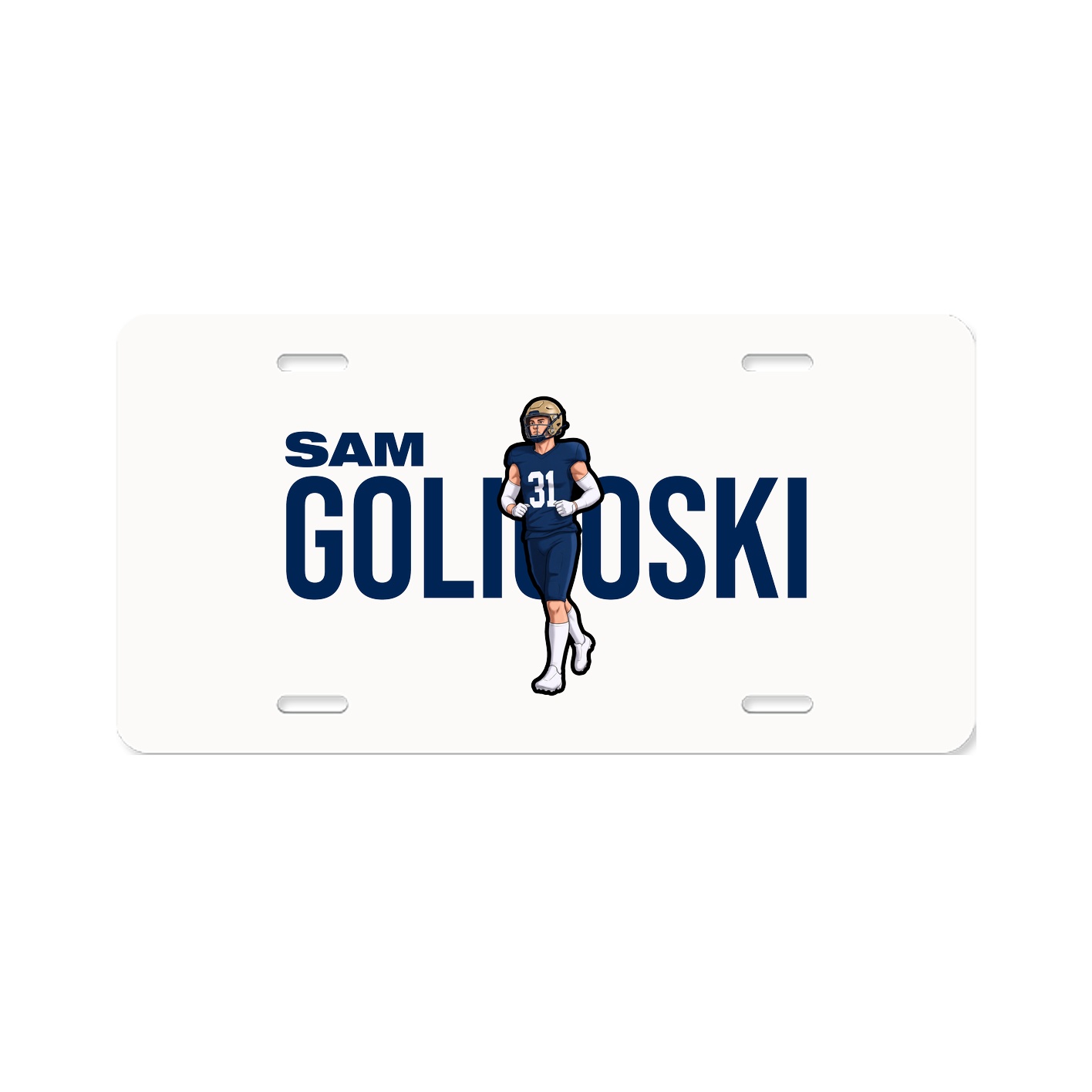 License Plate — Player Name in Classic