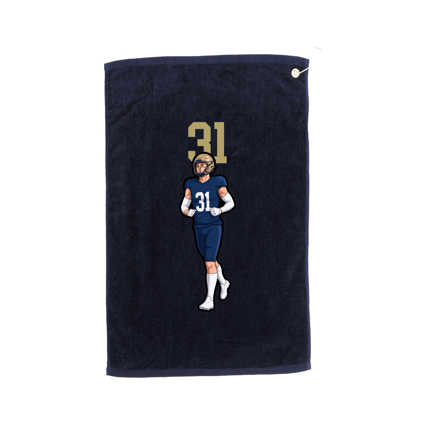 Golf Towel — Number Top in Navy