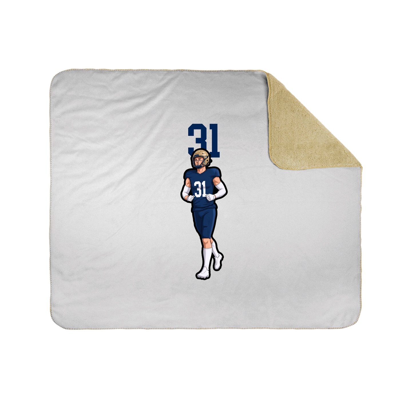 Throw Blanket — Number Top in White