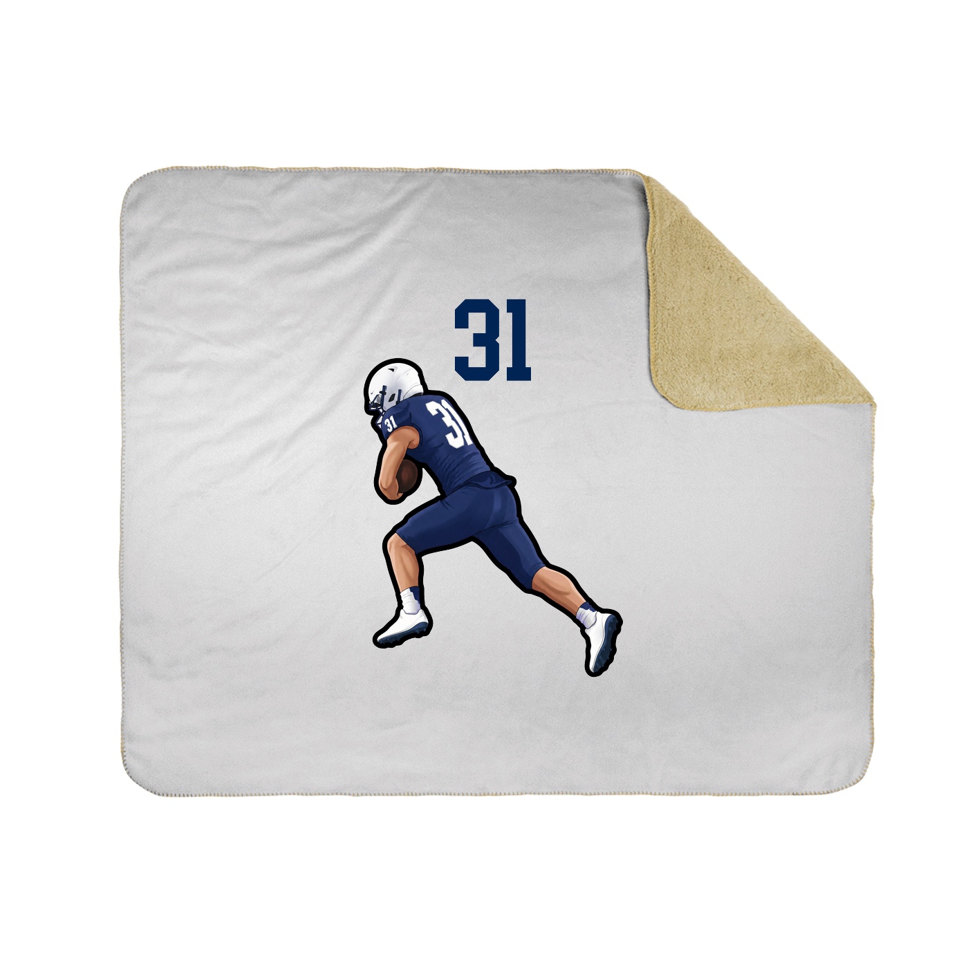 Throw Blanket — Number Top in White