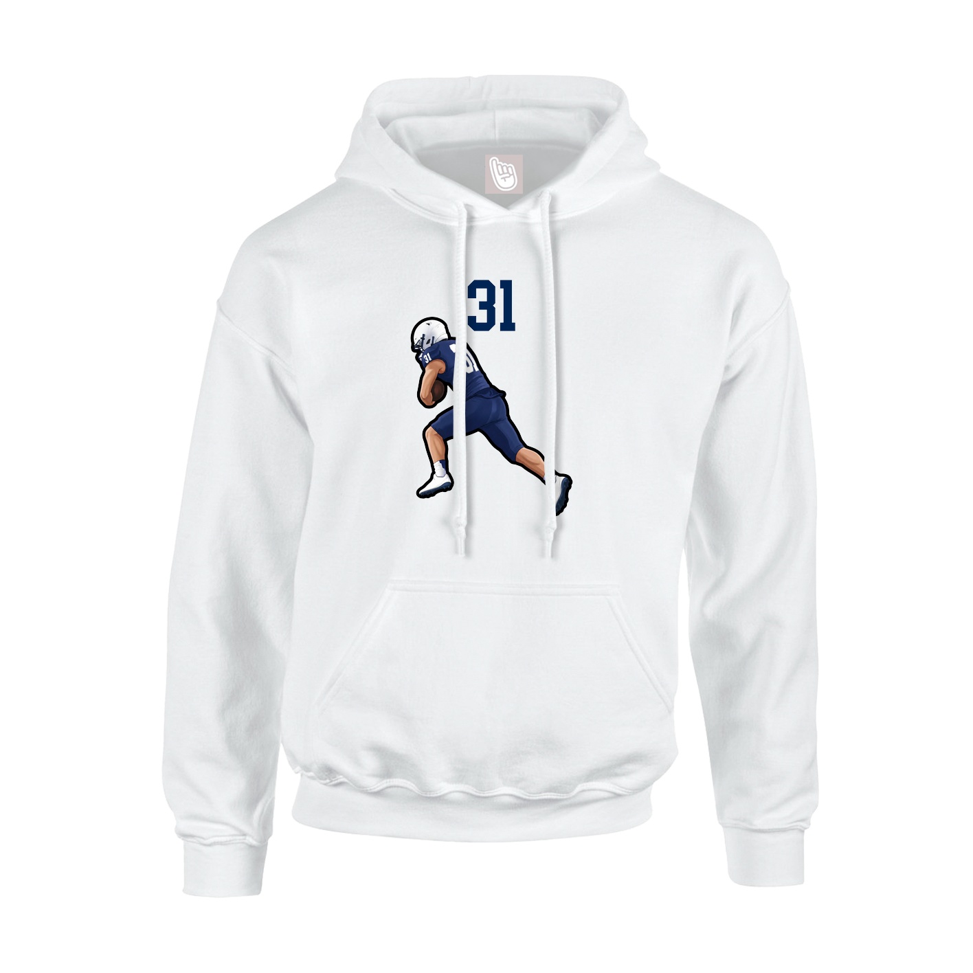 Hoodie — Number Top in White