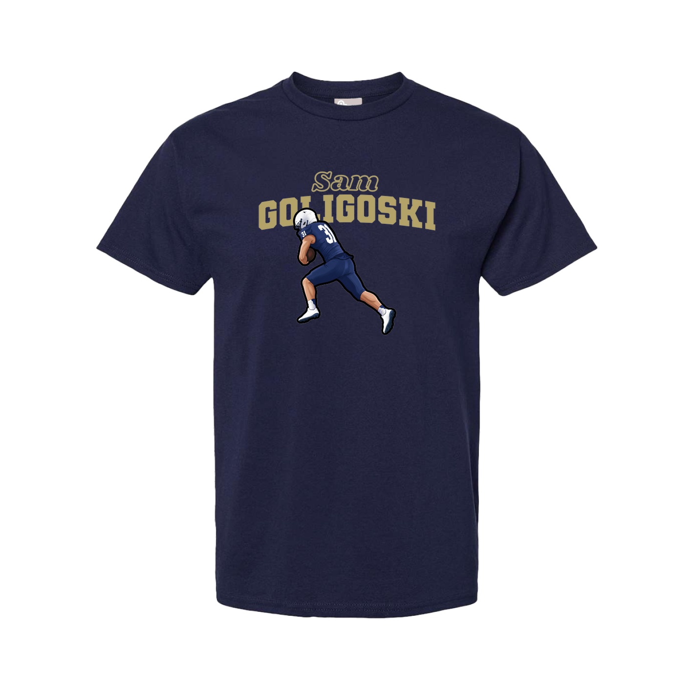 Youth Tee — Name Arch in Navy
