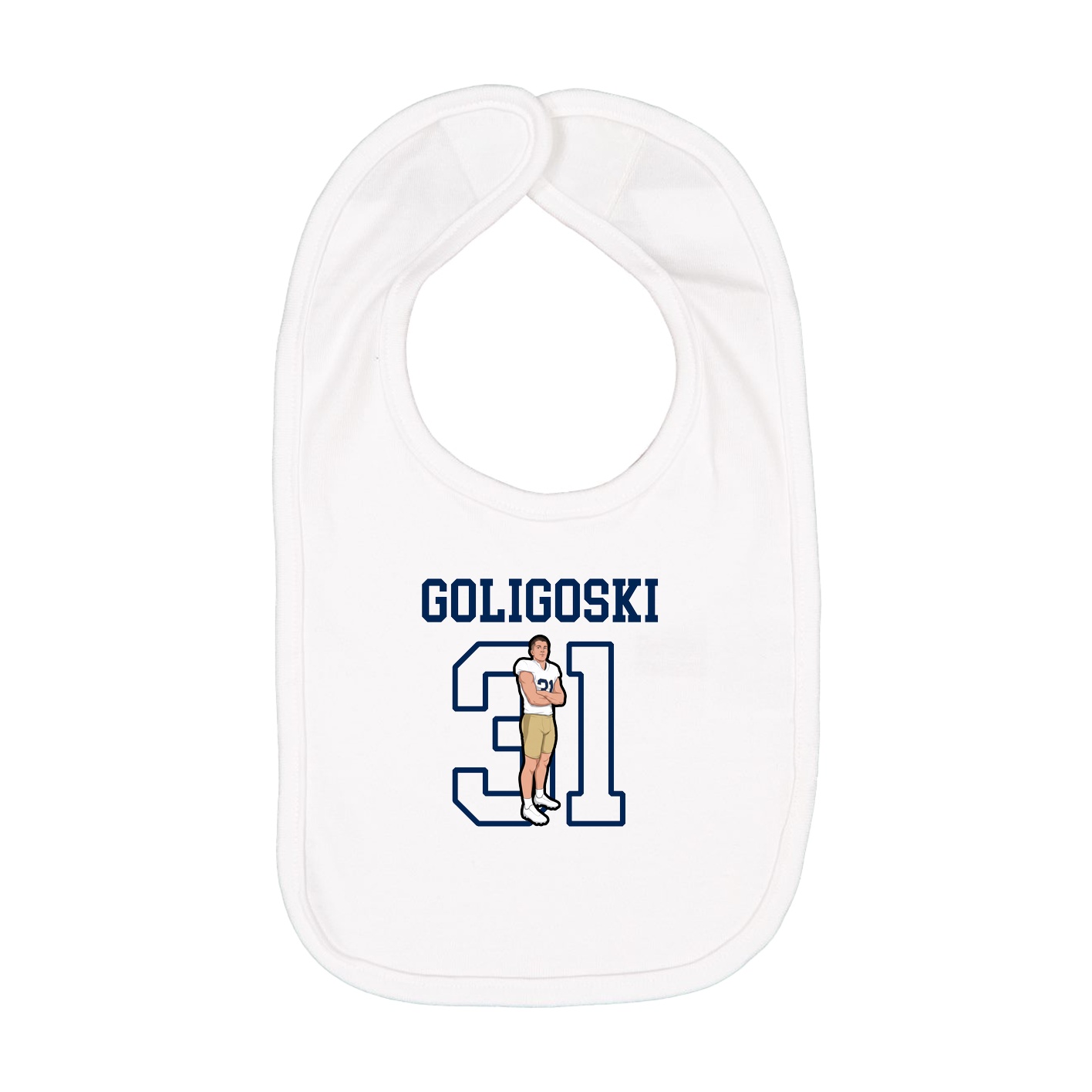 Infant Bib — Shirsey in White