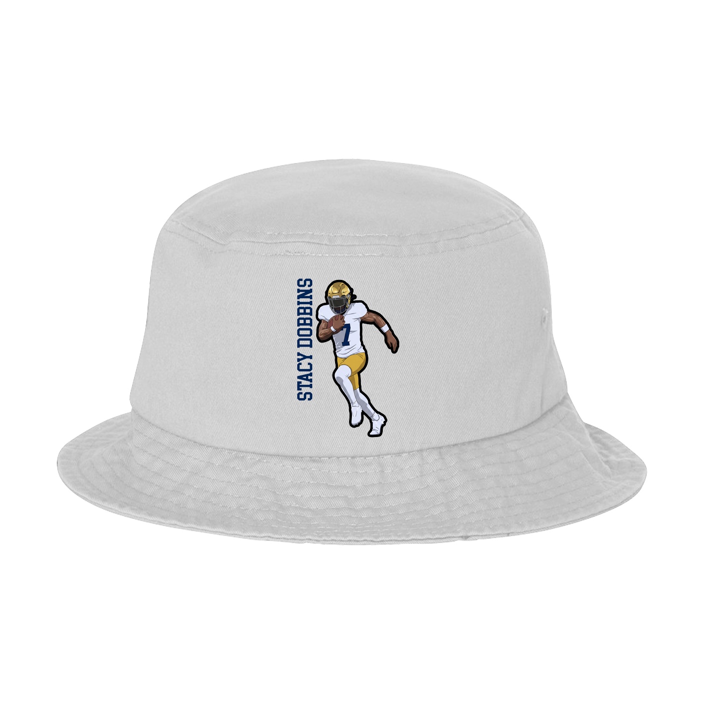 Bucket Cap — Name Vertical in White