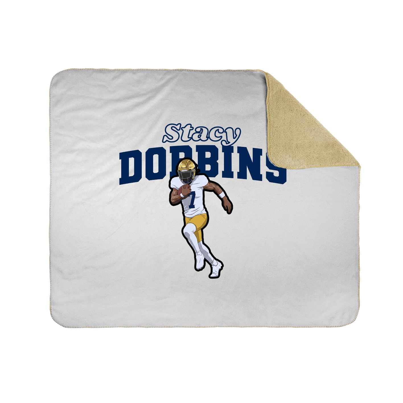 Throw Blanket — Name Arch in White