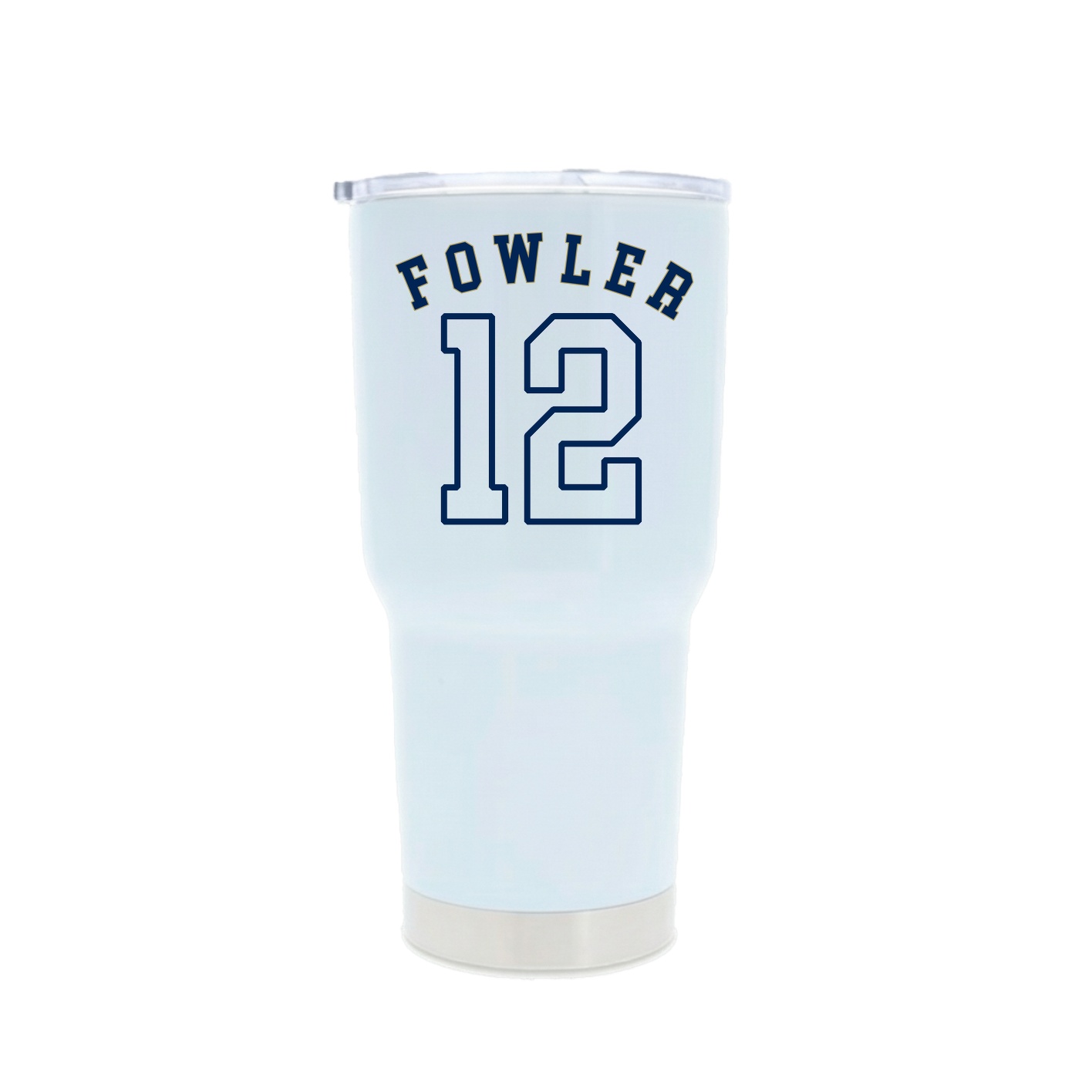 30oz Stainless Steel Tumbler — Shirsey Arch in White
