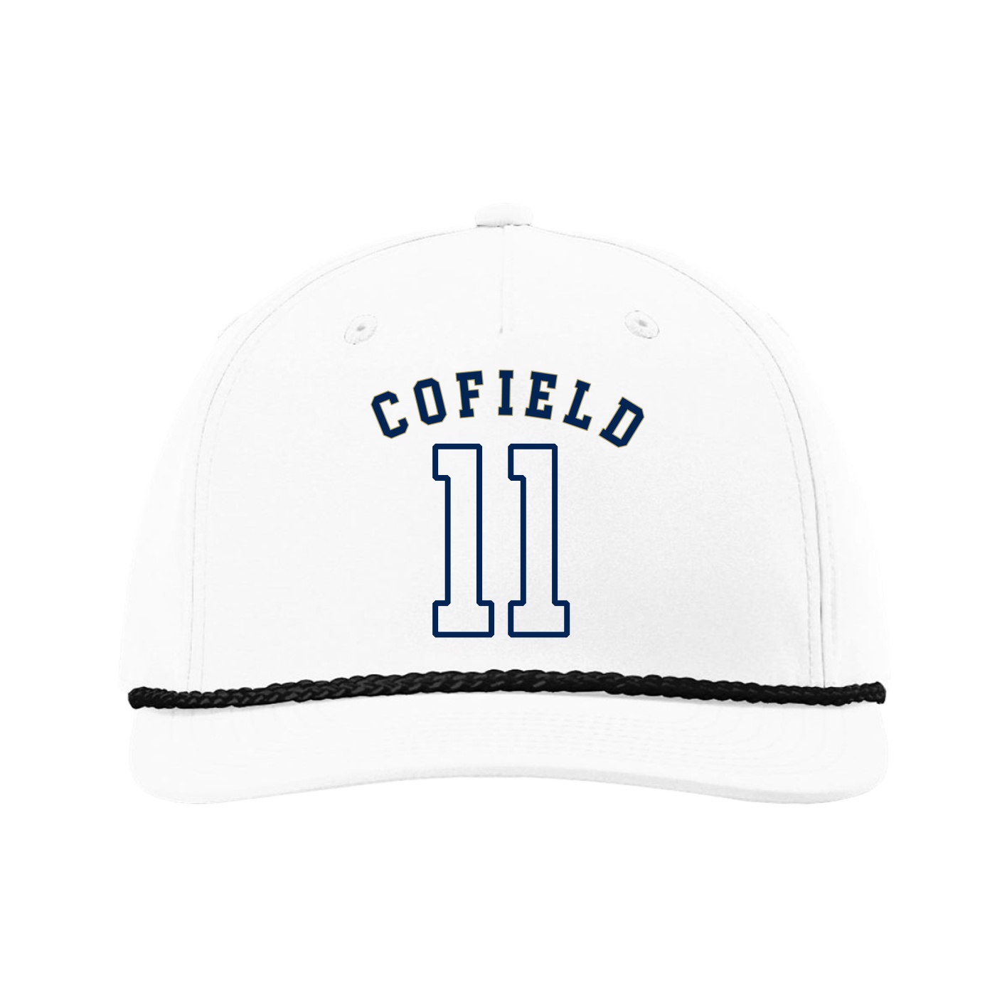 Five-Panel Classic Rope Cap — Shirsey Arch in White