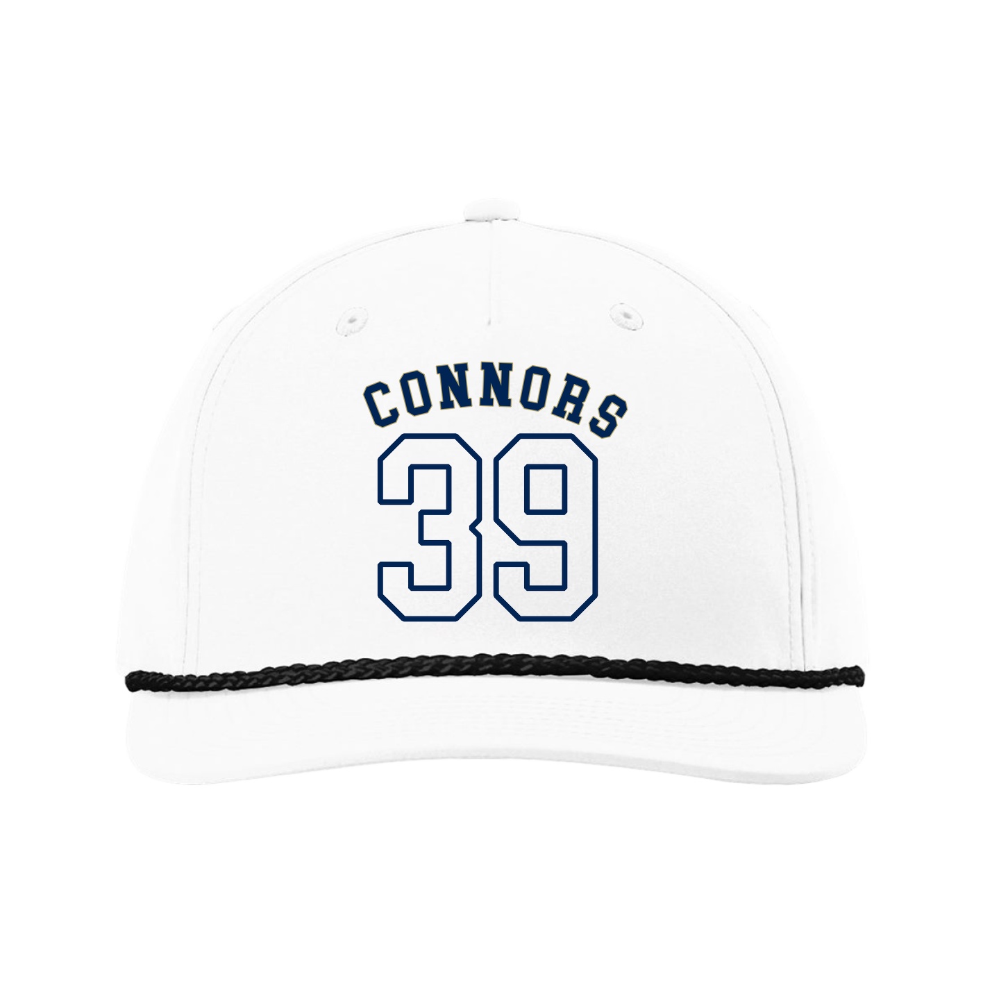 Five-Panel Classic Rope Cap — Shirsey Arch in White