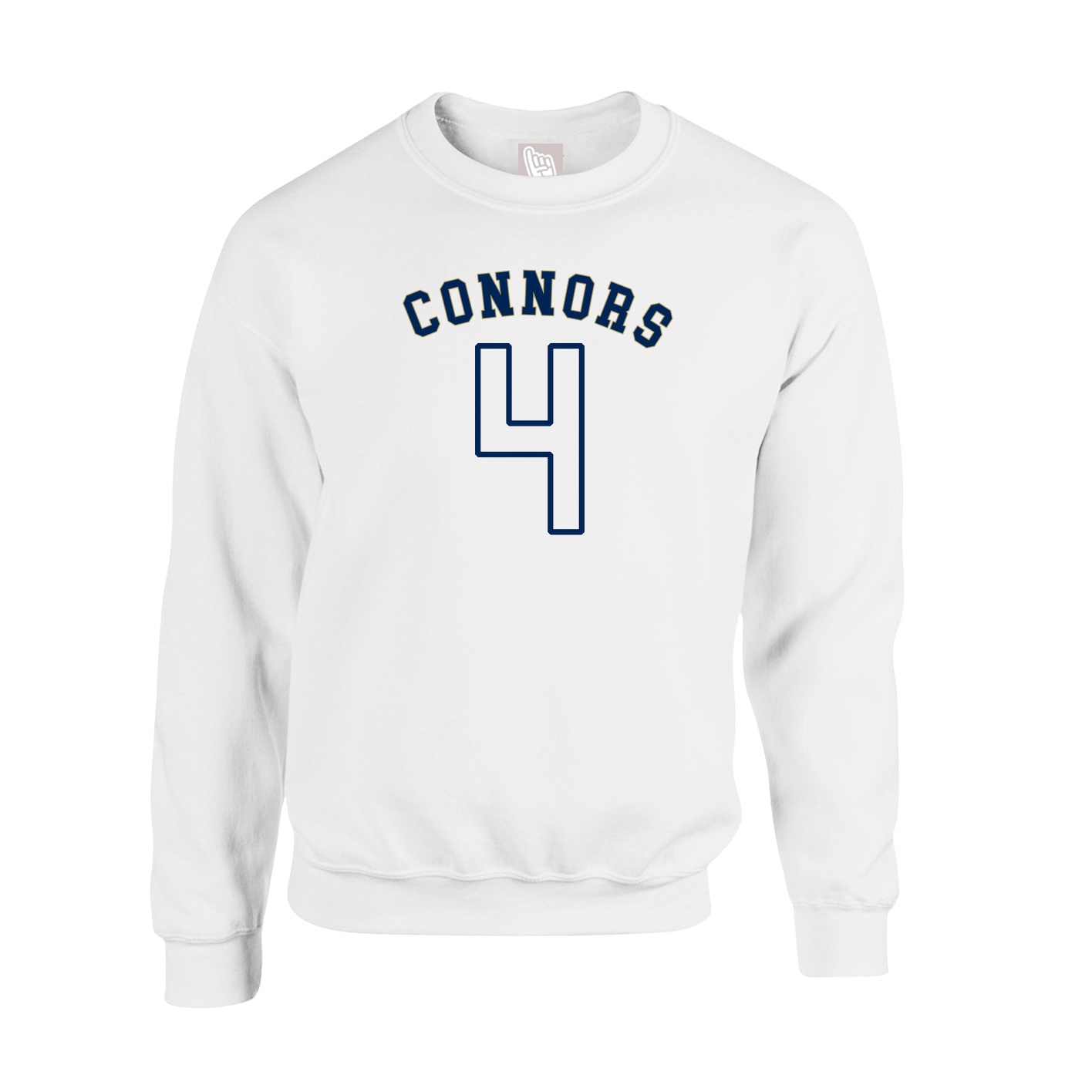 Fleece Crew — Shirsey Arch in White