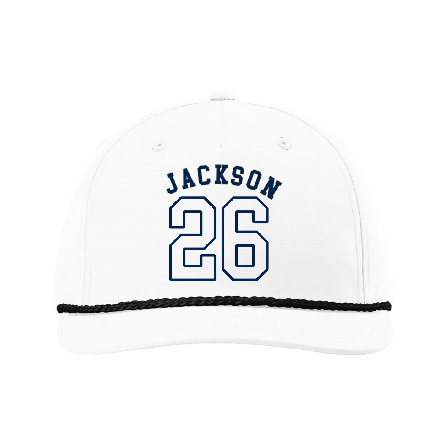 Five-Panel Classic Rope Cap — Shirsey Arch in White