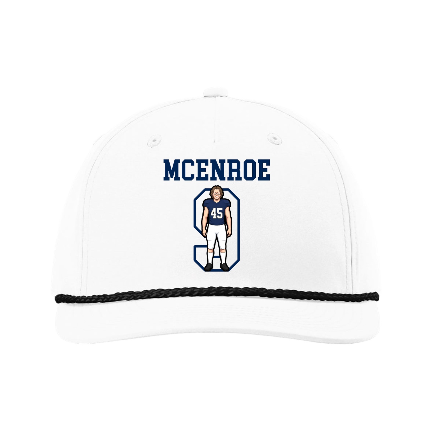 Five-Panel Classic Rope Cap — Shirsey in White