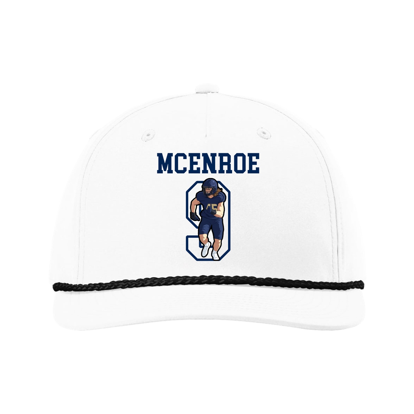 Five-Panel Classic Rope Cap — Shirsey in White